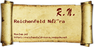 Reichenfeld Nóra névjegykártya